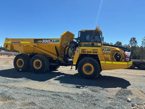 Komatsu HM300 Moxy articulated dump truck available through LED Plant and Civil plant hire