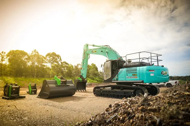 LED Plant and Civil excavator and attachments ready for civil works